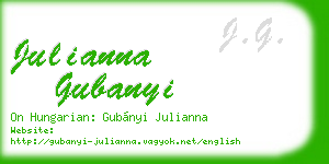 julianna gubanyi business card